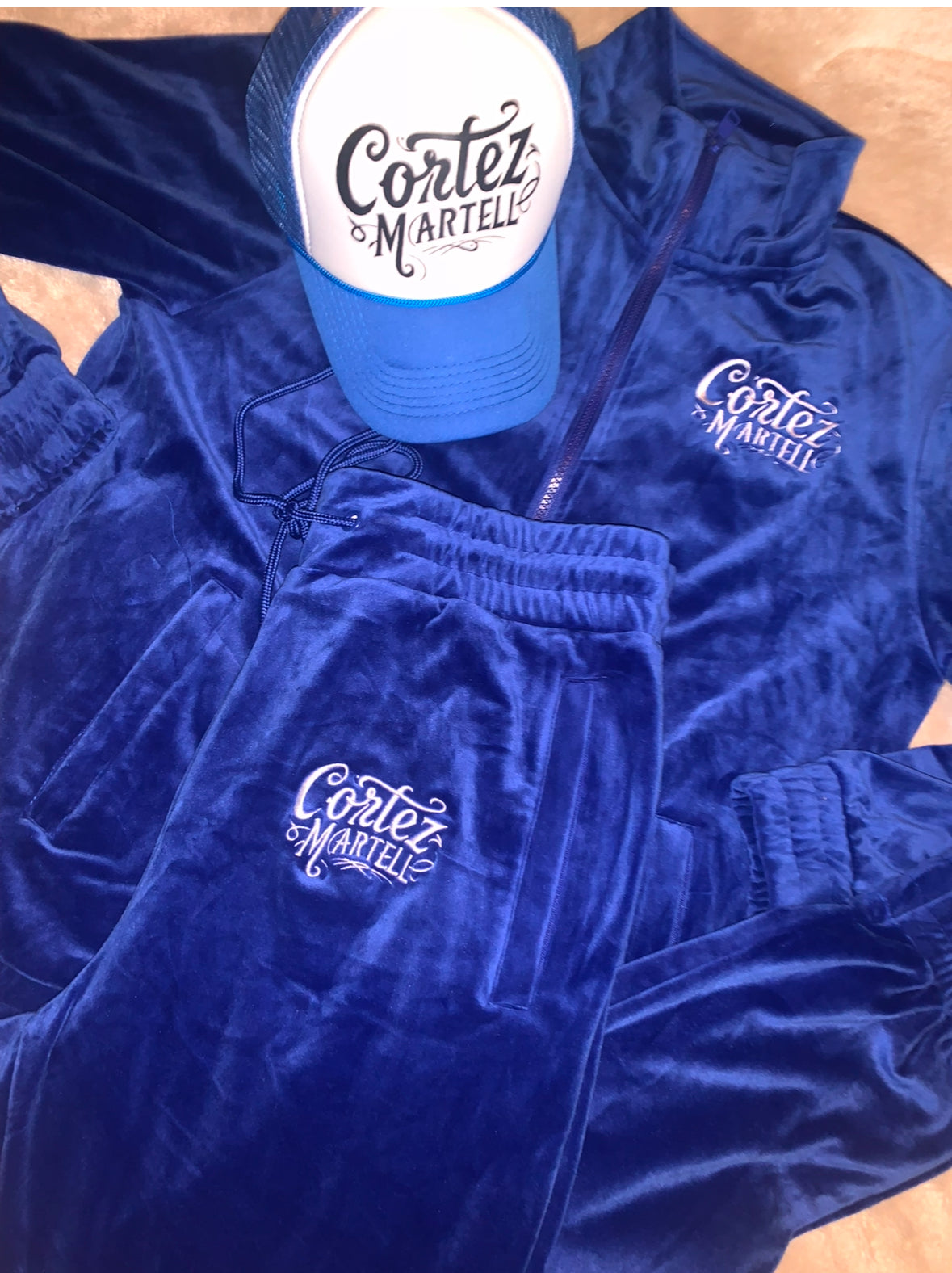 Cortez Martell Velour Sweatsuit
